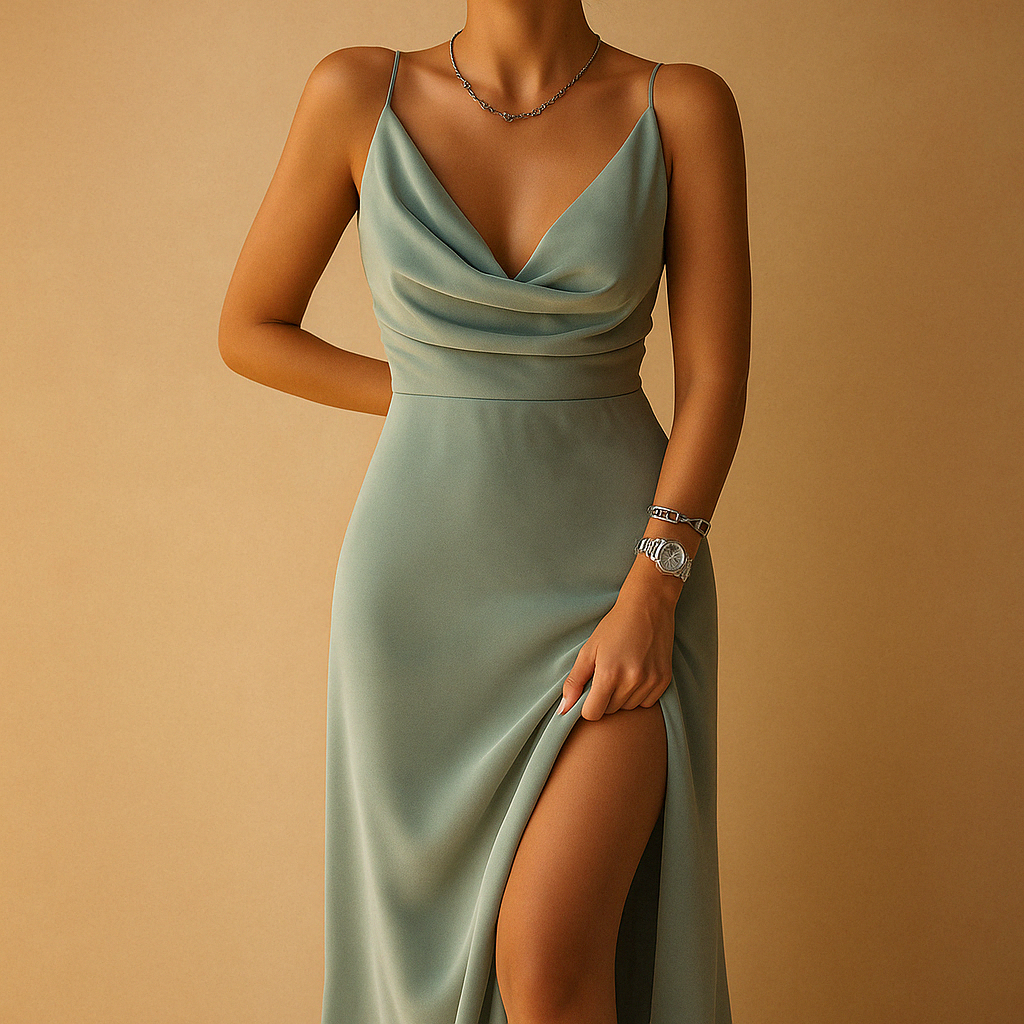 Elegant Women's Maxi Dress | V-Neck, Formal Occasion 0