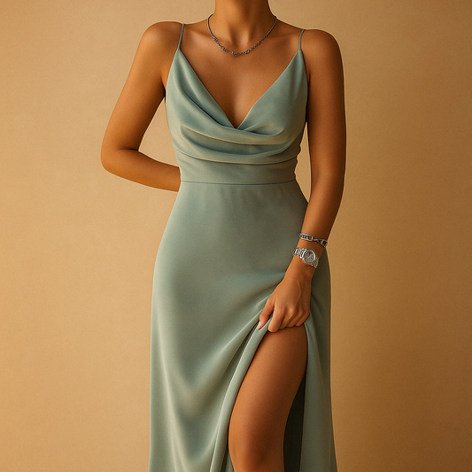 Elegant Women's Maxi Dress | V-Neck, Formal Occasion 0