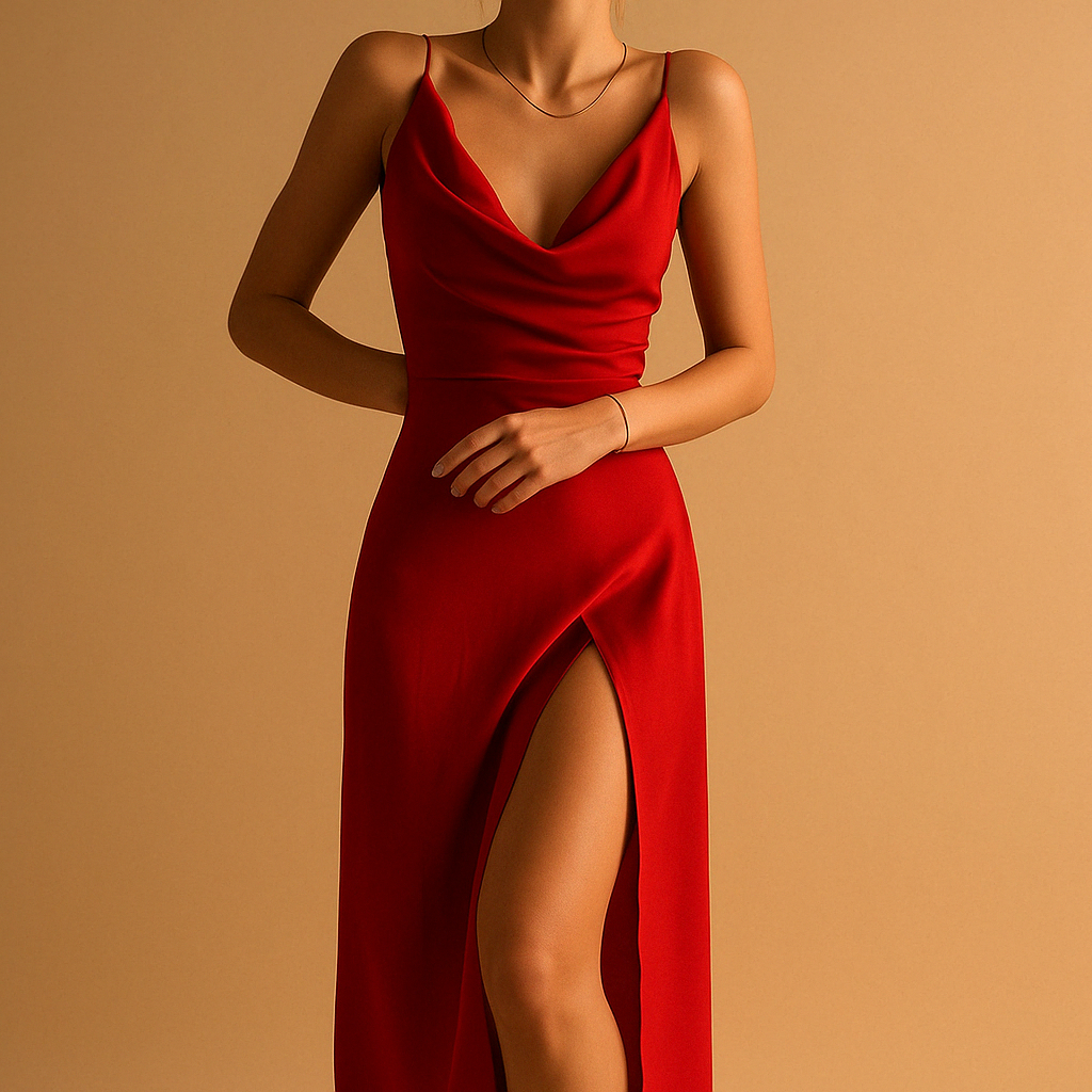 Elegant Women's Maxi Dress | V-Neck, Formal Occasion 2