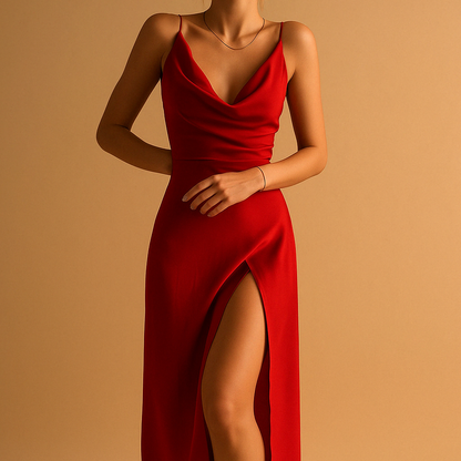 Elegant Women's Maxi Dress | V-Neck, Formal Occasion 2