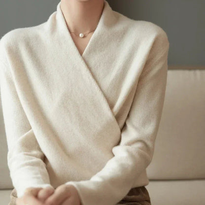 Elegant Wrap Sweater for Women | Soft Knitted V-Neck, Loose Fit 6