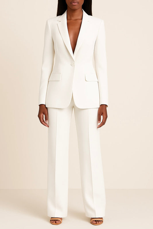 Ella Women's Suit | Tailored Blazer and Slim-Fit Trousers, Formal Pant Suit 0