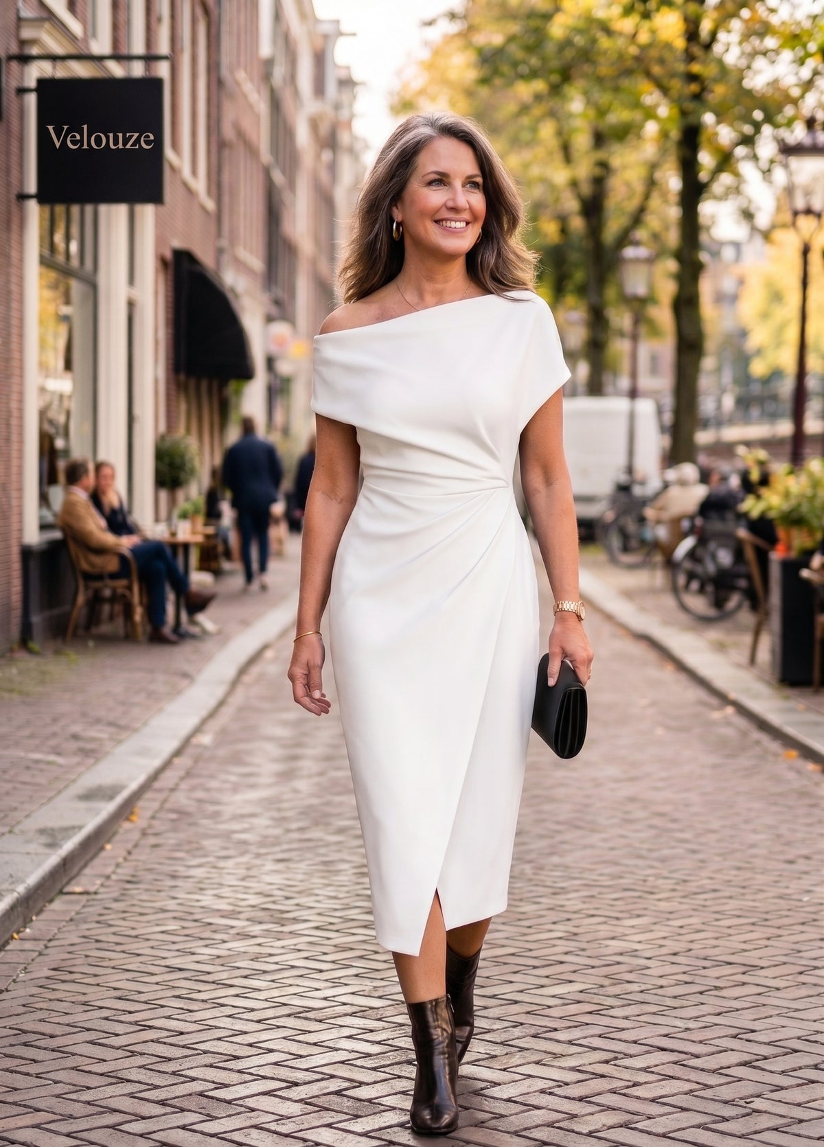 Vashti | One-Shoulder Pleated Midi