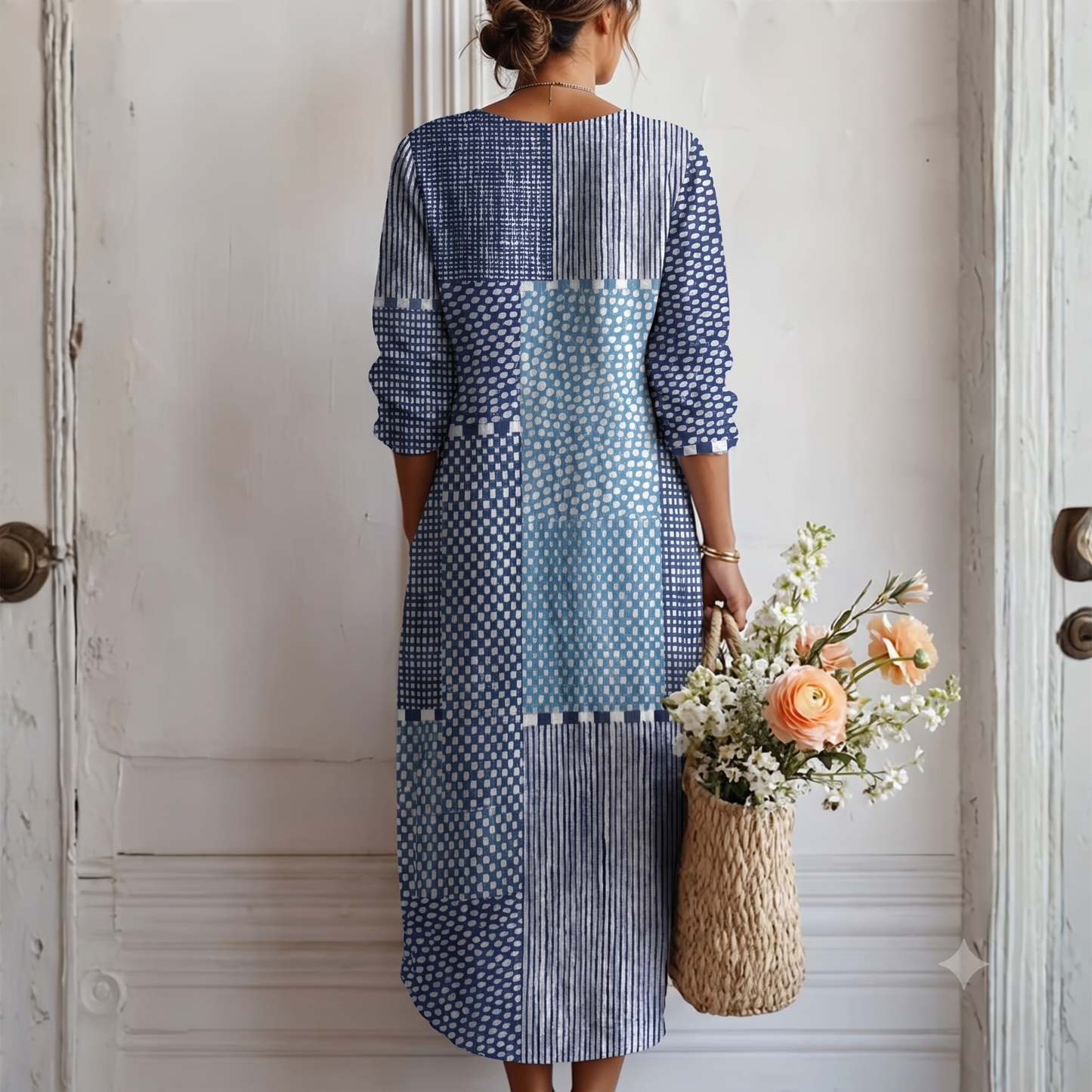 Paloma | Midikleid in A-Linie mit Retro-Print