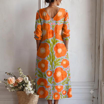 Isolde | Bezauberndes florales Midikleid