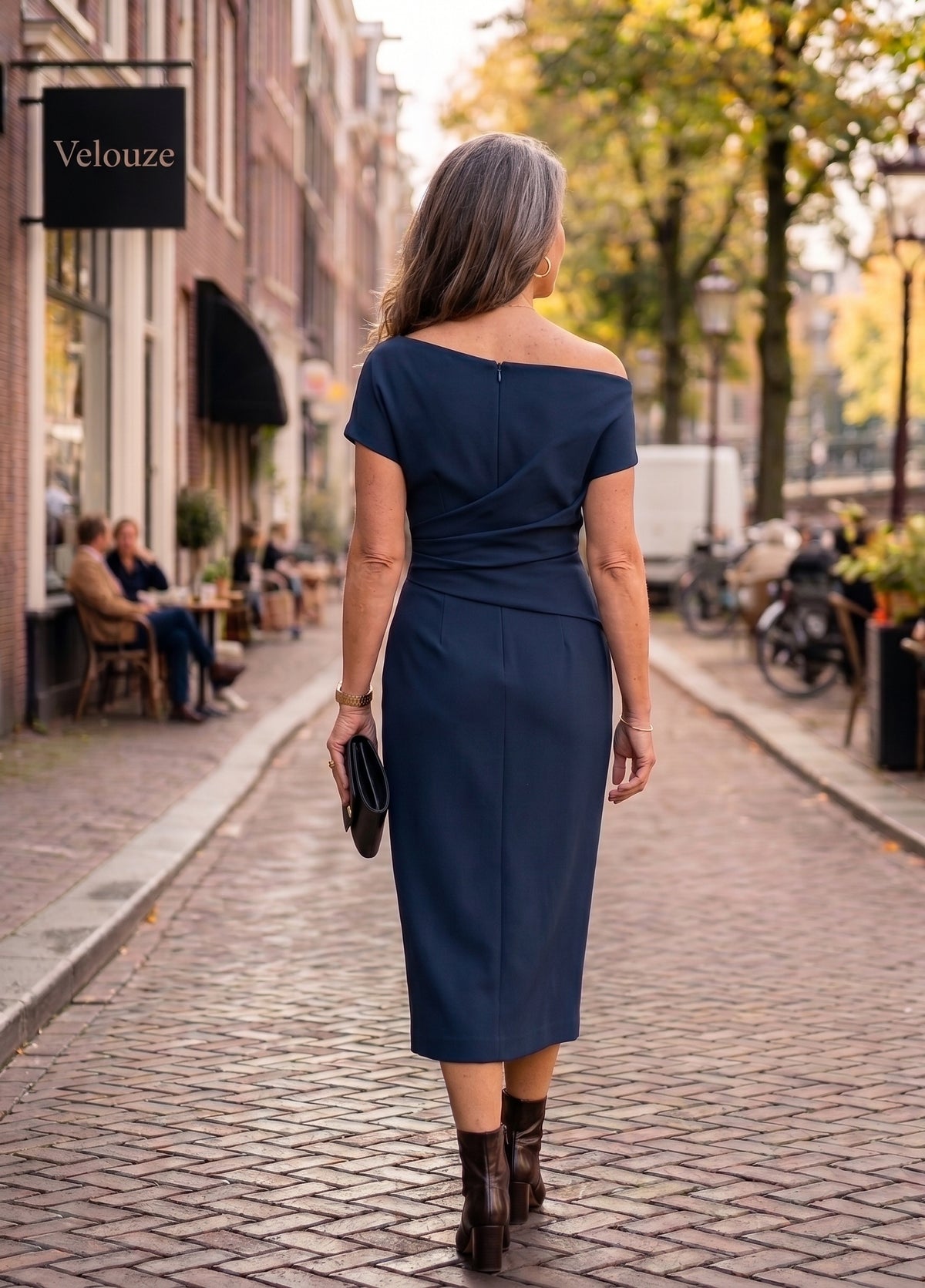 Vashti | One-Shoulder Pleated Midi