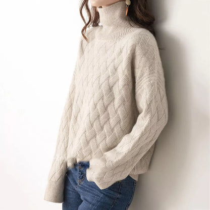 Nadia Ribbed Knit Detail – Women's Sweater
