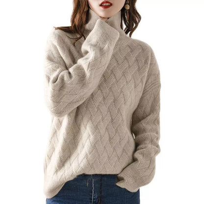 Nadia Ribbed Knit Detail – Women's Sweater