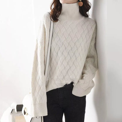 Nadia Ribbed Knit Detail – Women's Sweater