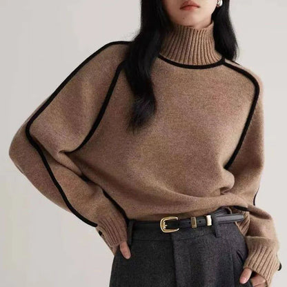 Luxe Turtleneck Sweater For Women | Soft Wool Blend, Relaxed Fit 0