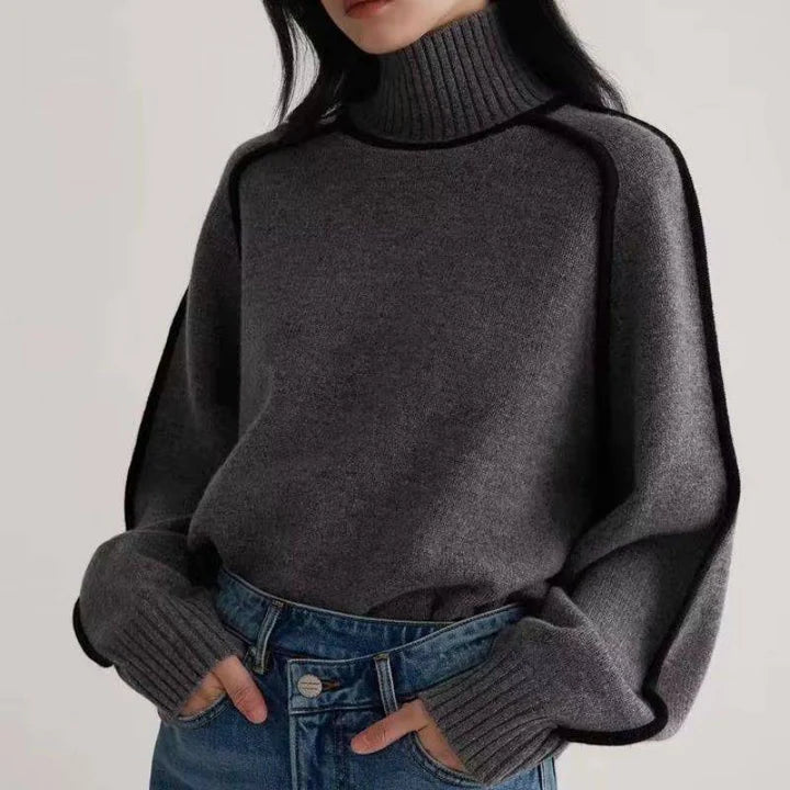 Luxe Turtleneck Sweater For Women | Soft Wool Blend, Relaxed Fit 2
