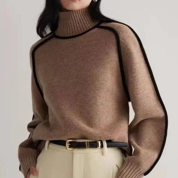 Luxe Turtleneck Sweater For Women | Soft Wool Blend, Relaxed Fit 3