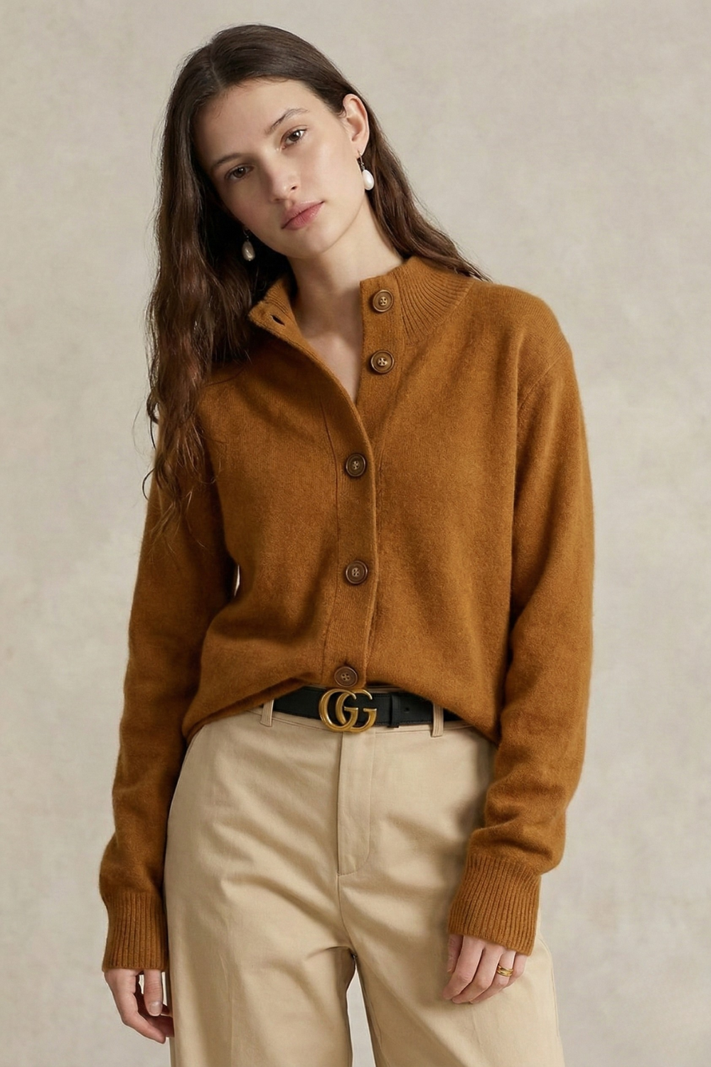 Madison Avenue Long Cardigan for Women | Soft Merino Blend with Bold Buttons 0