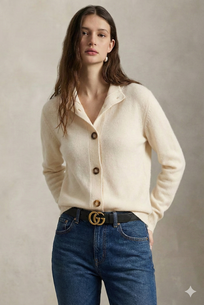 Madison Avenue Long Cardigan for Women | Soft Merino Blend with Bold Buttons 10