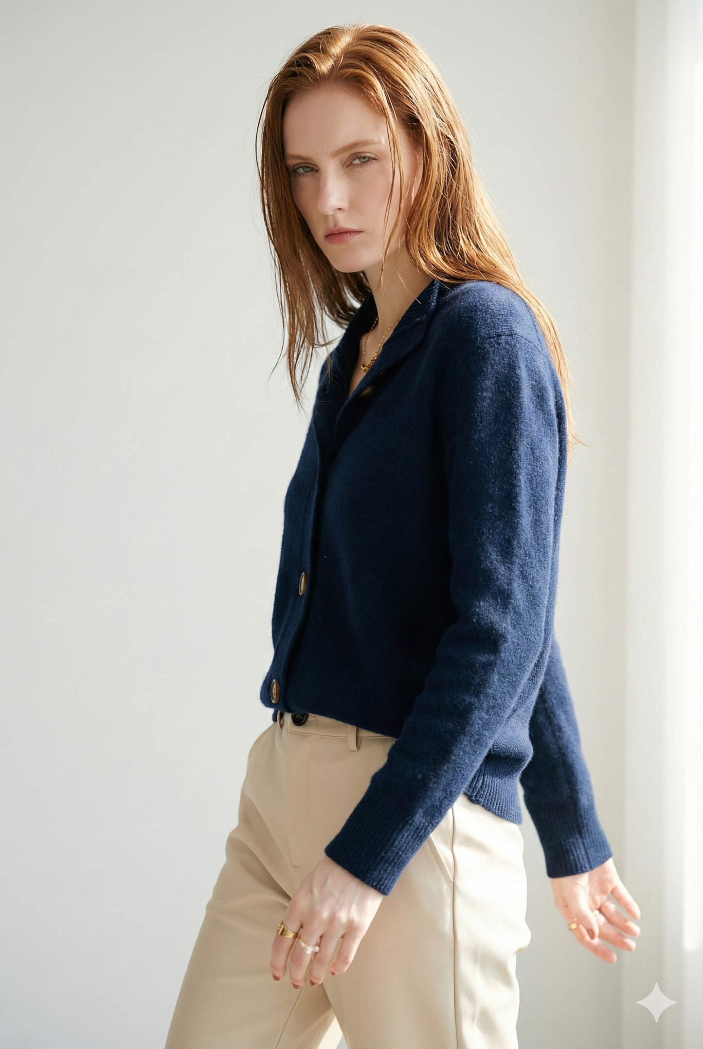 Madison Avenue Long Cardigan for Women | Soft Merino Blend with Bold Buttons 6