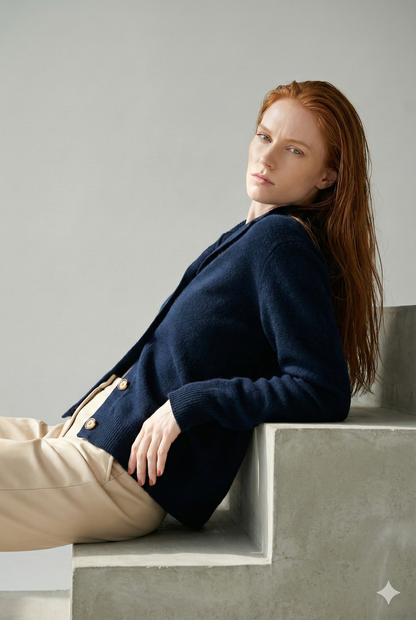 Madison Avenue Long Cardigan for Women | Soft Merino Blend with Bold Buttons 7