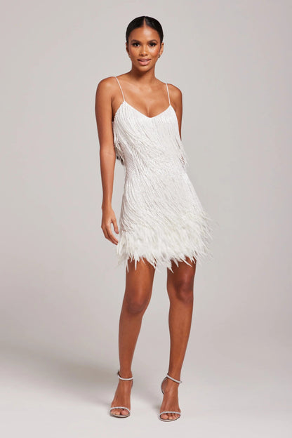 Margaret Plus Size Cocktail Dress | Elegant Fringe Feathers, Perfect for Weddings and Parties 2