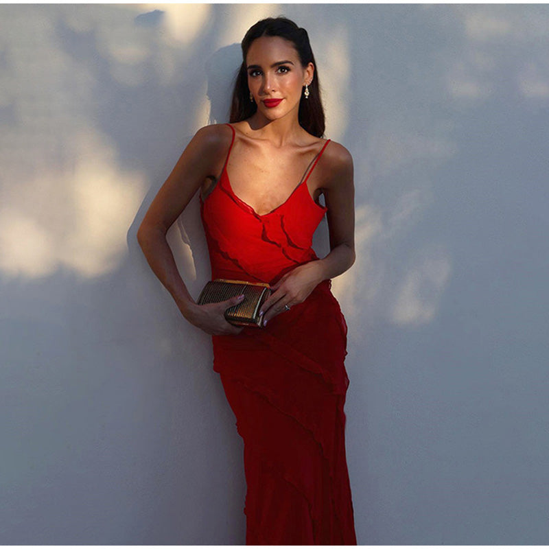 Imogen | Abend-Maxikleid mit Rüschen