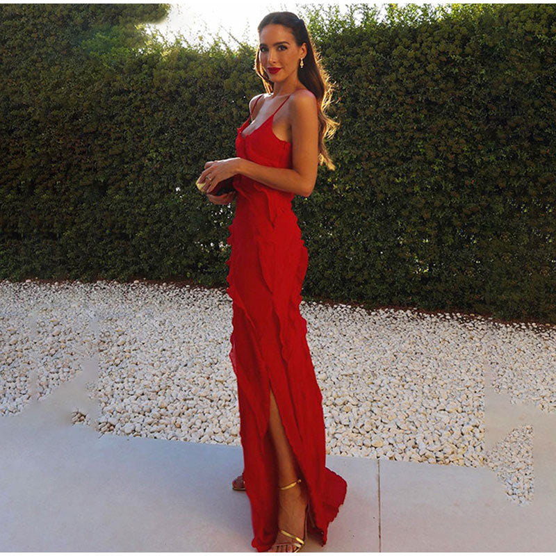Imogen | Abend-Maxikleid mit Rüschen