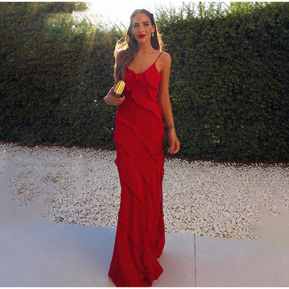 Imogen | Abend-Maxikleid mit Rüschen
