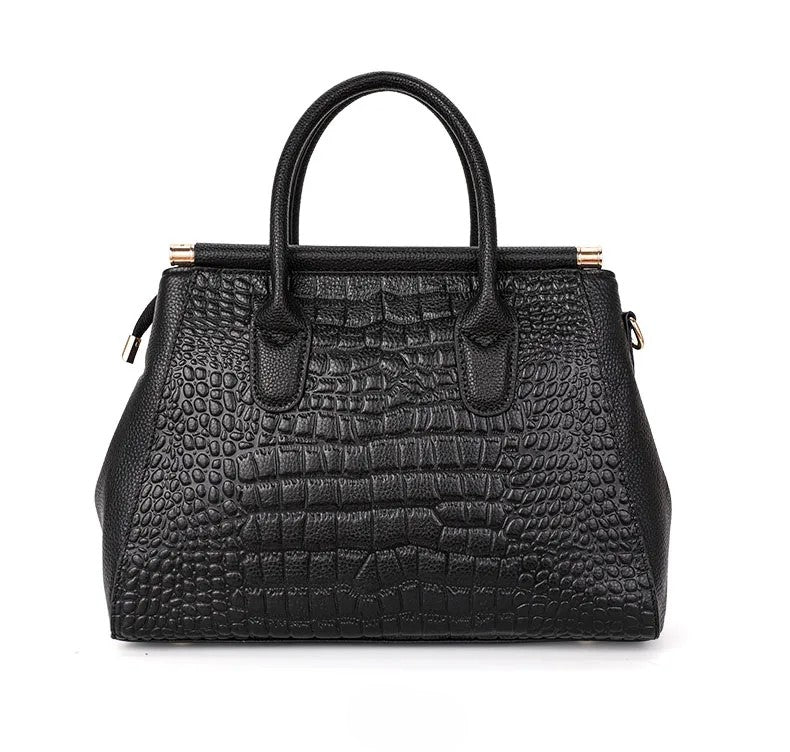 Maxie Alligator Handbag | Premium Cowhide Leather, Chic Design 4