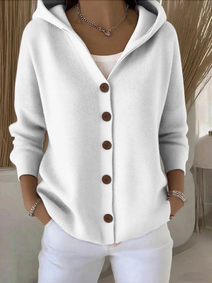 Zoé | Weiche Strickjacke mit Kapuze