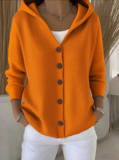Zoé | Weiche Strickjacke mit Kapuze