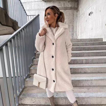 Sam – Long Teddy Wool-Blend Coat | Winter Must-Have