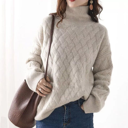 Nadia Ribbed Knit Detail – Women's Sweater