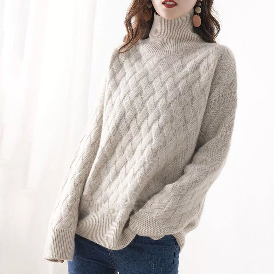 Nadia Ribbed Knit Detail – Women's Sweater