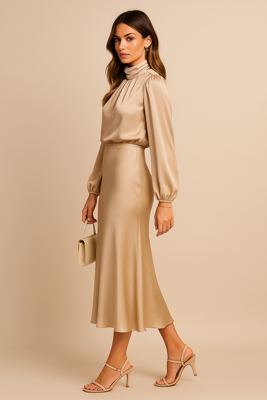 Satin Midi Dress for Women | Elegant Summer Dresses, Comfortable Fit 2