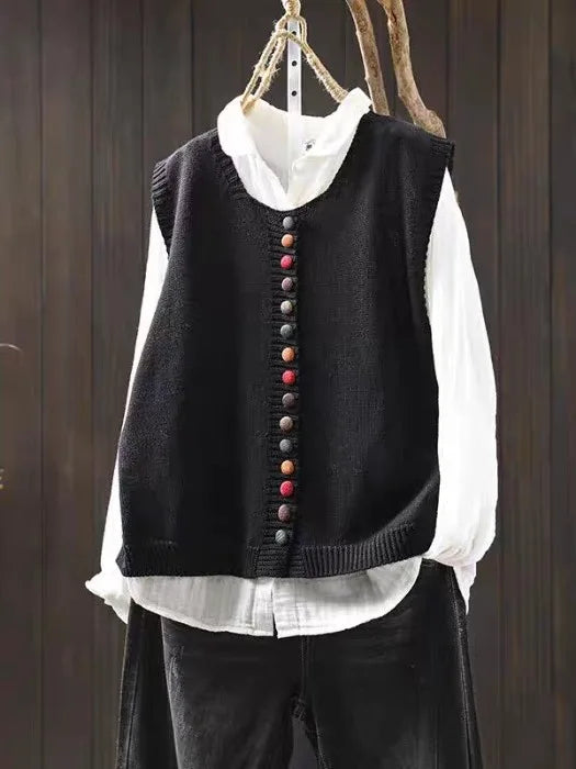 Rosamund sweater vest in black
