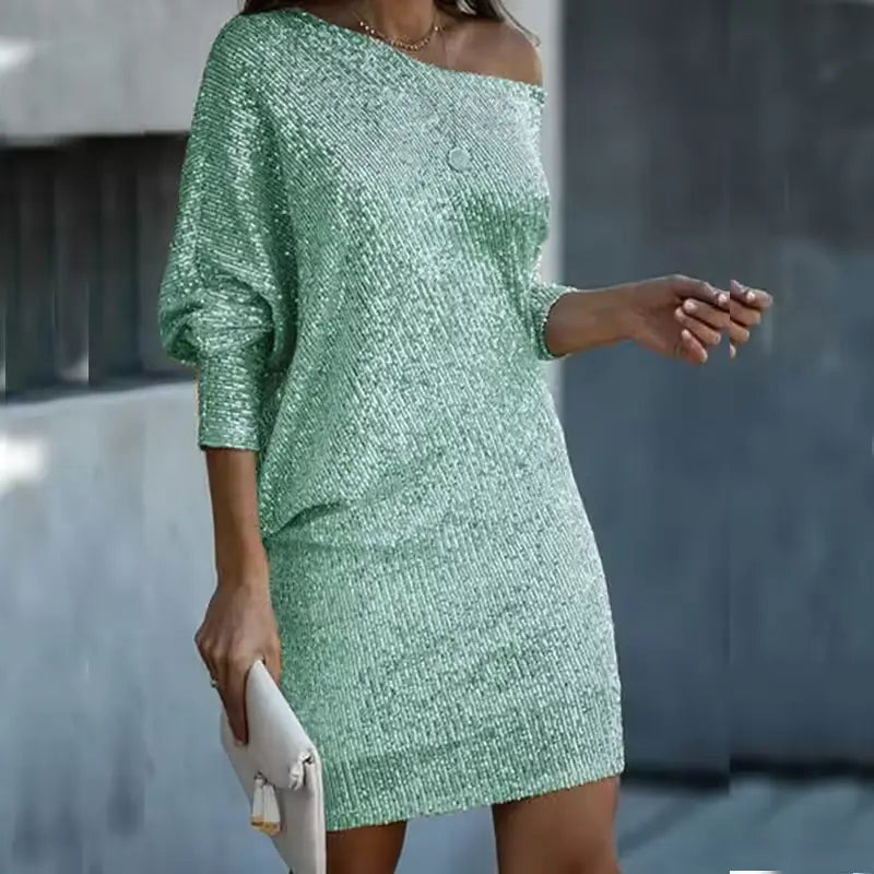 Stunning Sequin Evening Gown | Sleek A-Line Silhouette, Formal Wedding Guest Dress 5