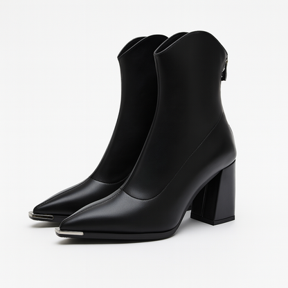 Stylish Chelsea Boots Men | Faux Leather, Chrome Tip Accent 0