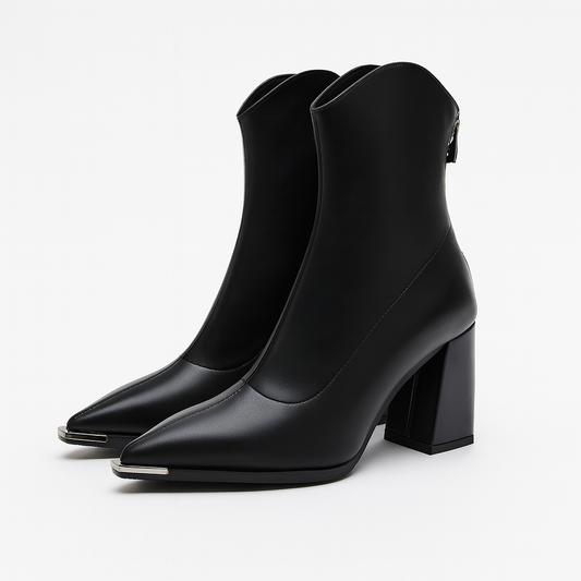 Stylish Chelsea Boots Men | Faux Leather, Chrome Tip Accent 0