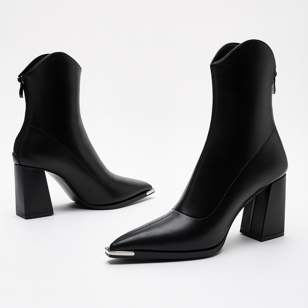 Stylish Chelsea Boots Men | Faux Leather, Chrome Tip Accent 2
