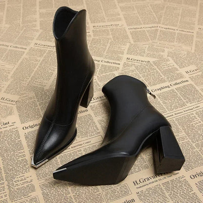 Stylish Chelsea Boots Men | Faux Leather, Chrome Tip Accent 4
