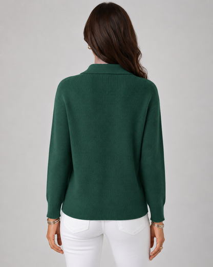 Astrid | Strickjacke mit Kragen und Knöpfen