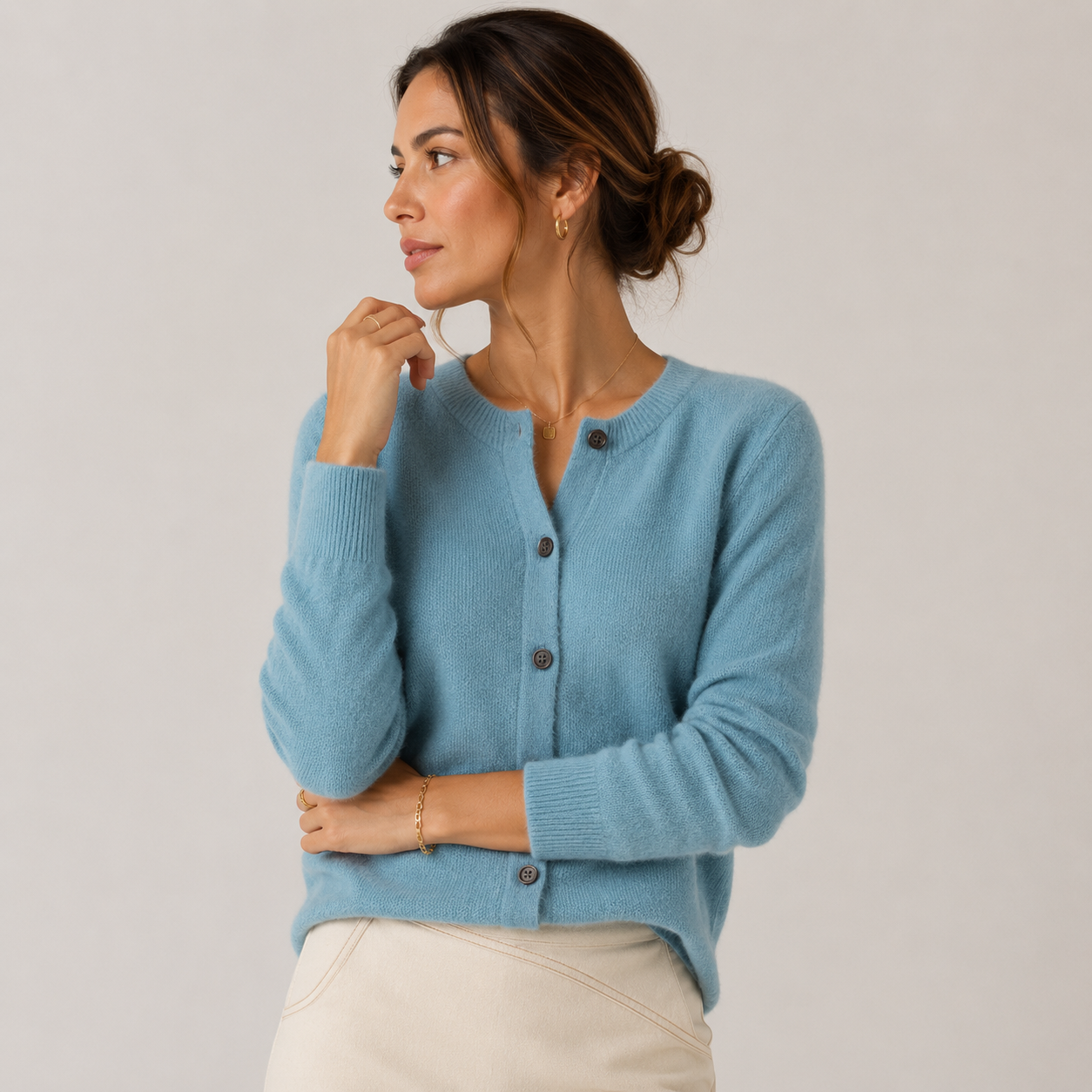 Reva | Strickjacke mit weichen Knöpfen