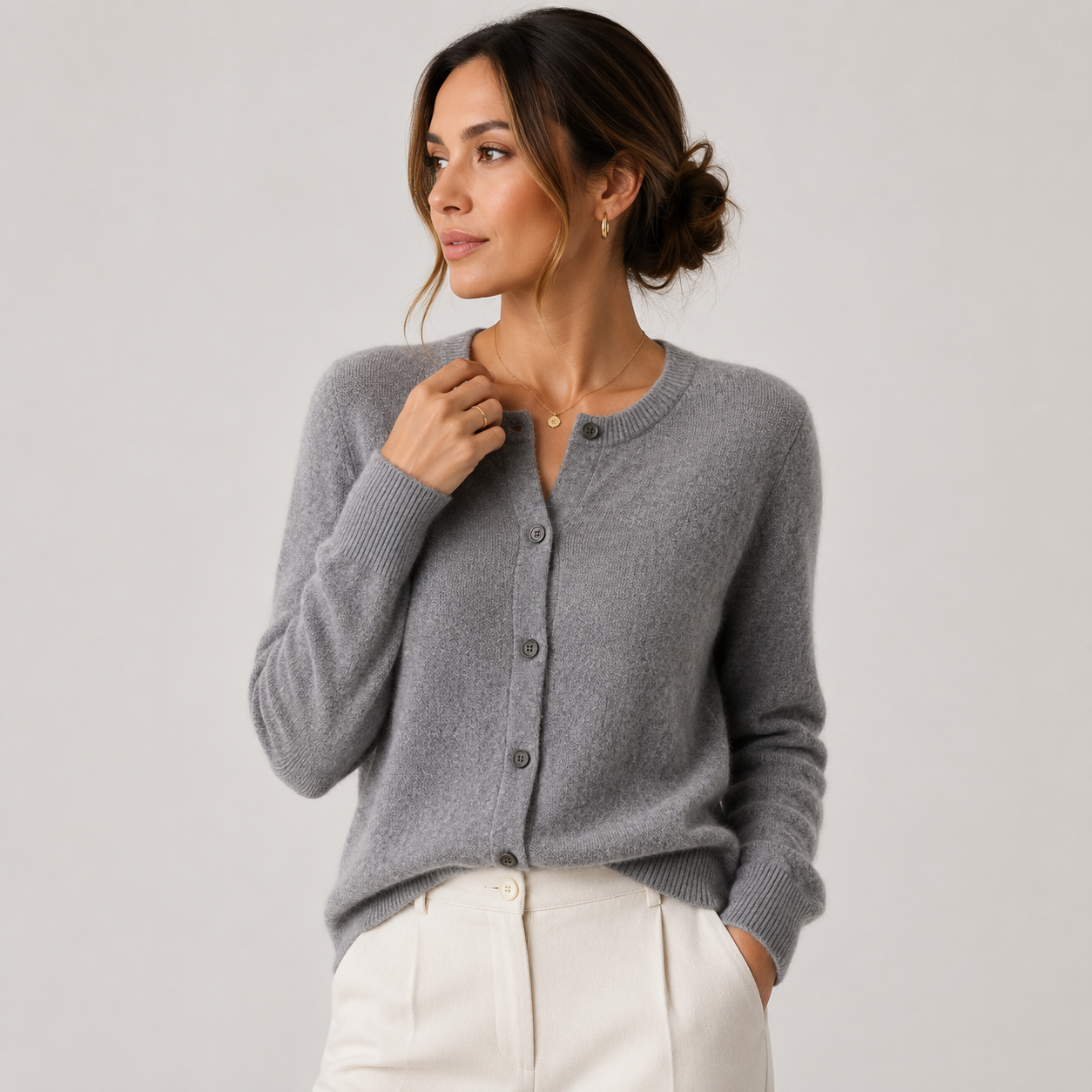 Reva | Strickjacke mit weichen Knöpfen