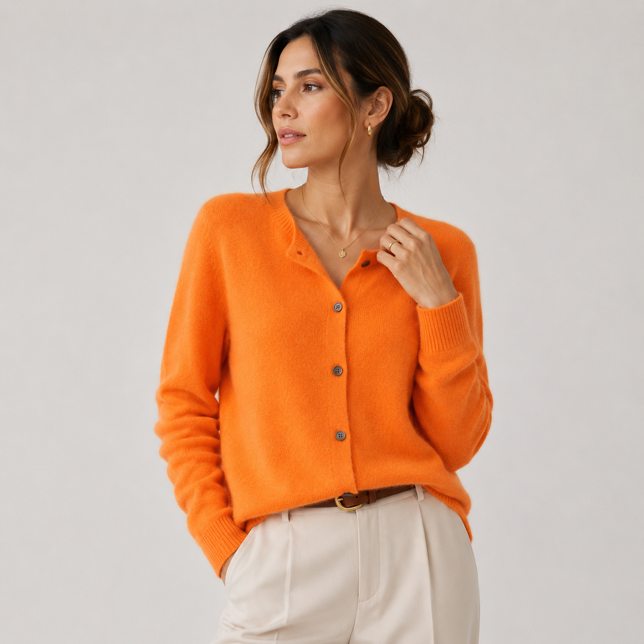 Reva | Strickjacke mit weichen Knöpfen