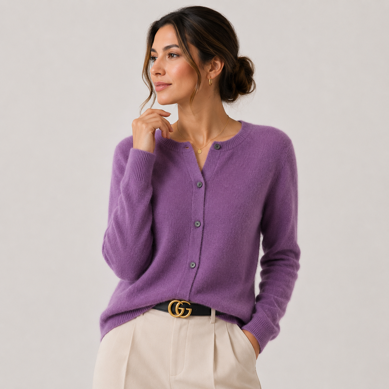 Reva | Strickjacke mit weichen Knöpfen
