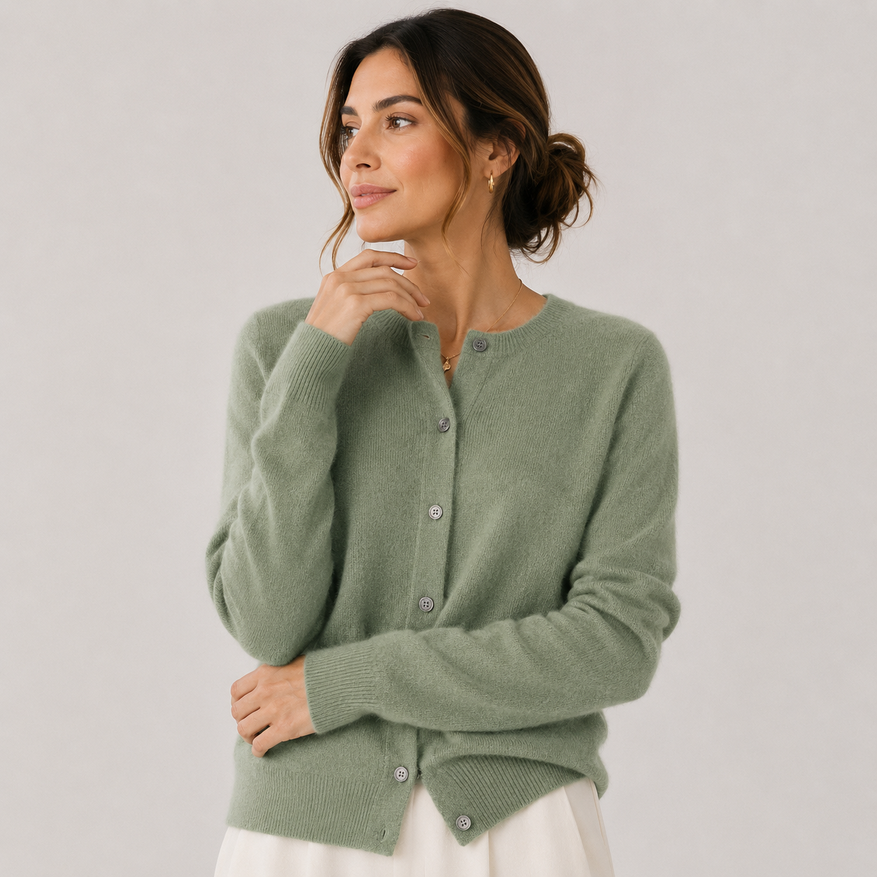 Reva | Strickjacke mit weichen Knöpfen