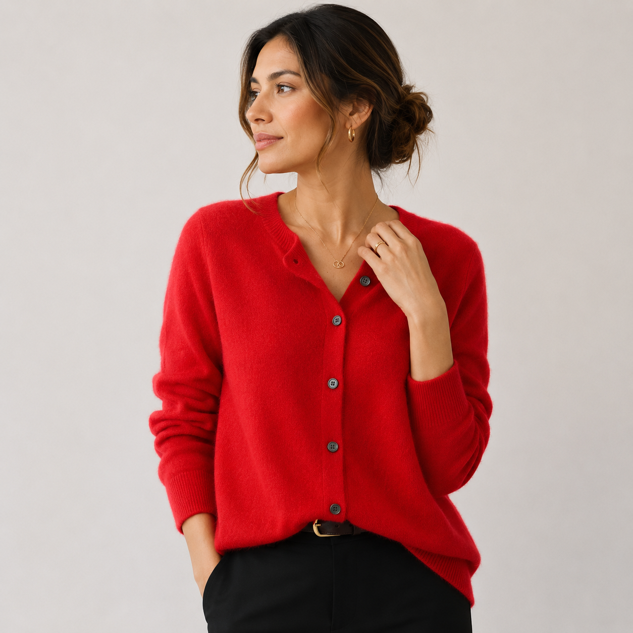 Reva | Strickjacke mit weichen Knöpfen