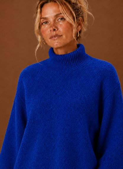 Wilma Chunky Mock Neck Bell Sleeve in Grey – Women's Sweater