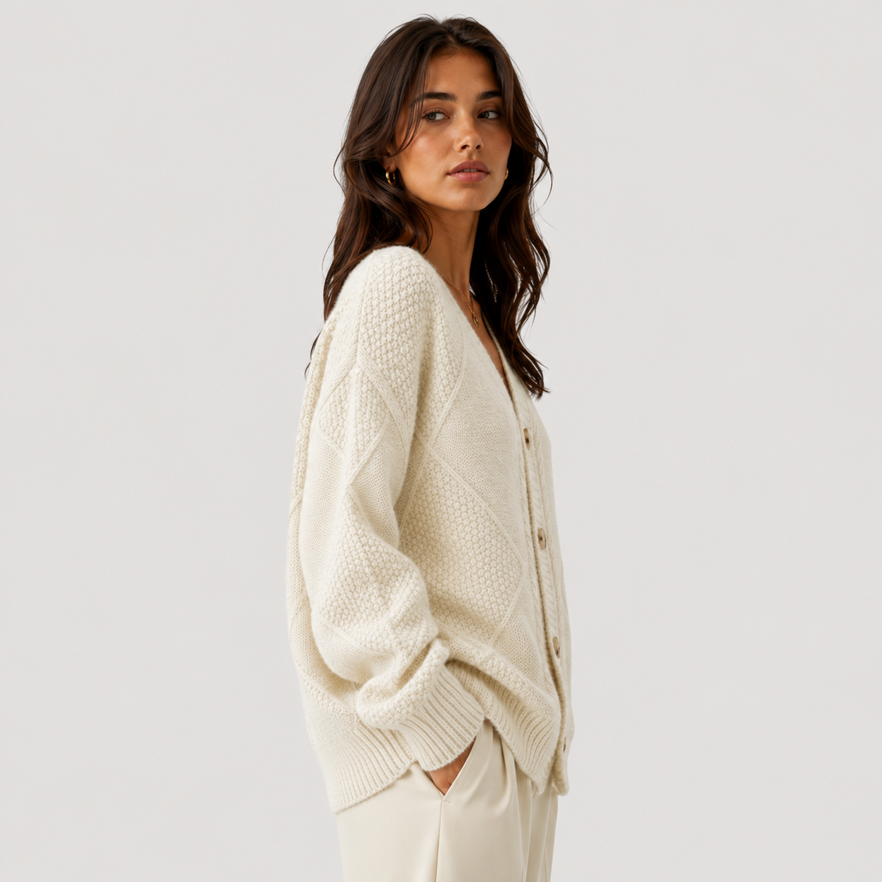 Roos | Strickjacke mit Knopfleiste Premium