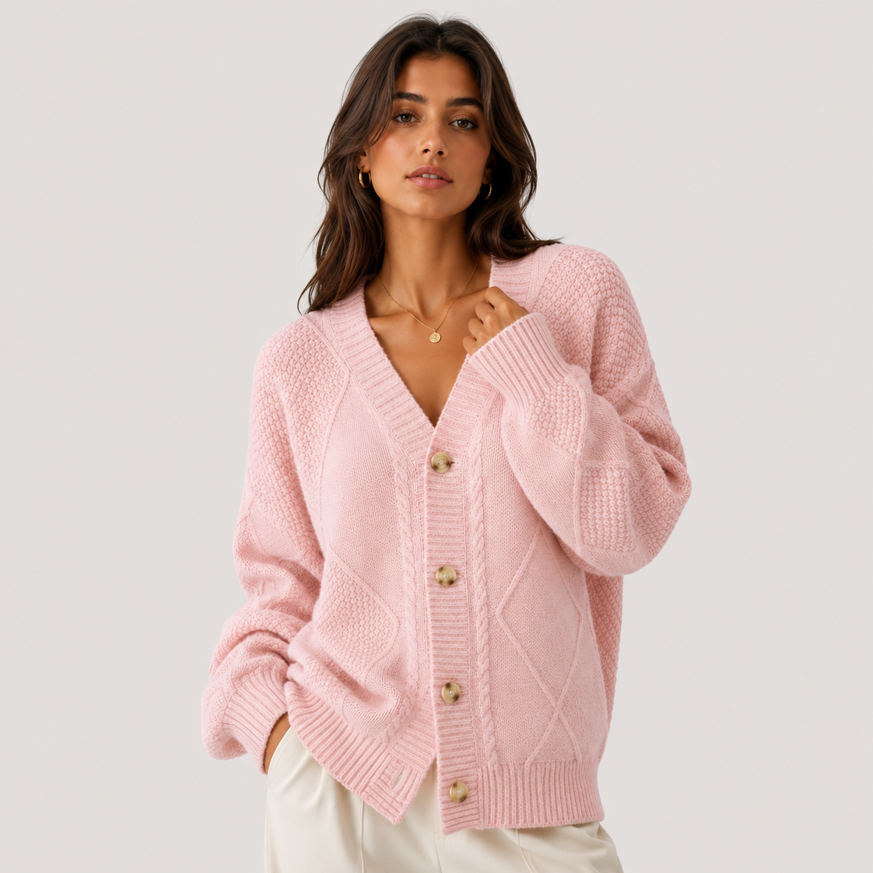 Roos | Strickjacke mit Knopfleiste Premium
