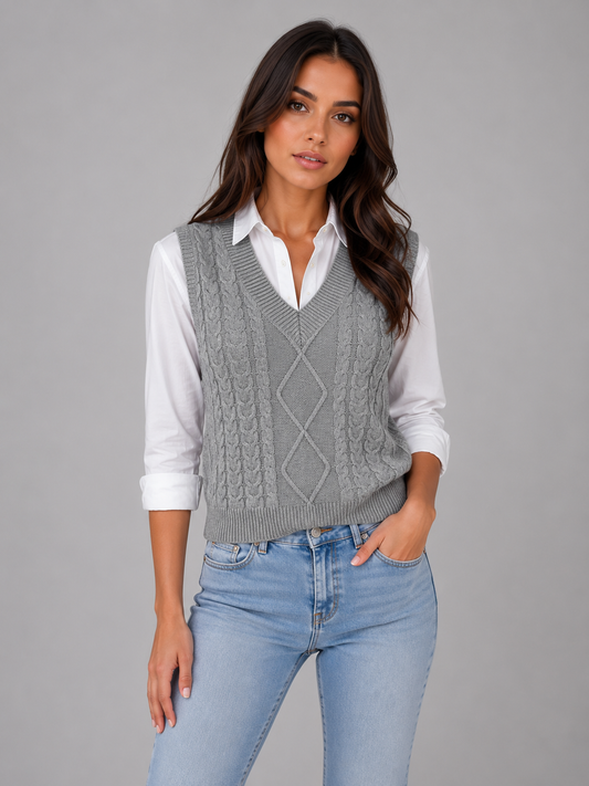 Marlene sweater vest in grey