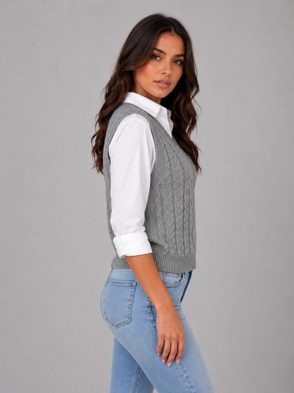 Marlene sweater vest in khaki