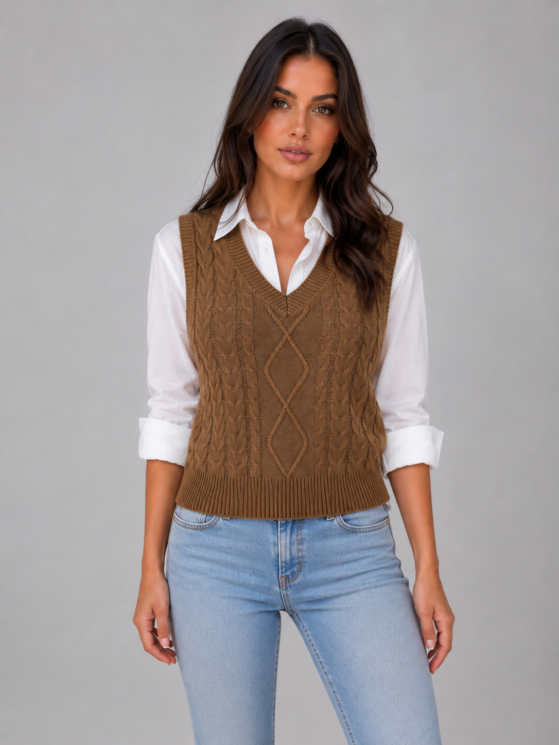 Marlene sweater vest in grey